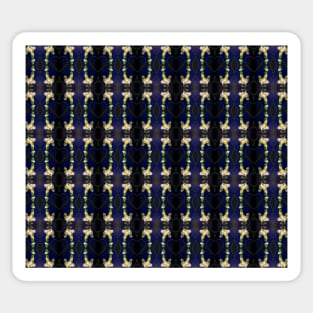 elegant white bleeding hearts, blue #4 pattern hearts, diamonds Sticker